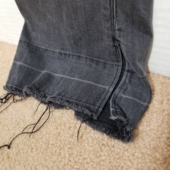 Lucky Brand jeans 10/30 Lolita Shrunken Boot bootcut denim split cuff frayed hem - Picture 7 of 16